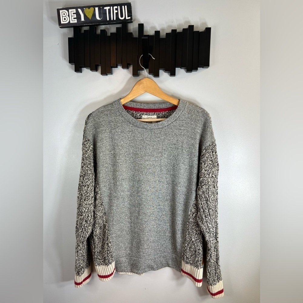 ROOTS Canada Cabin Knit Sweater Hoodie sz Medium